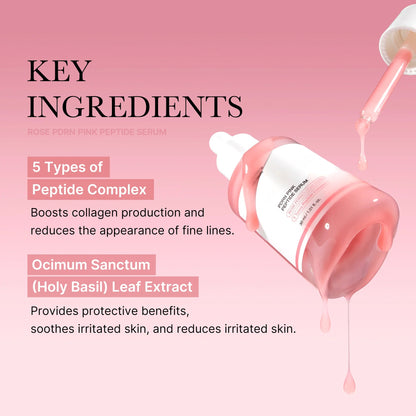 🌷🌺Rose PDRN Repair Serum - Soothe Acne, Strengthen Barrier & Reduce Wrinkles for Clear